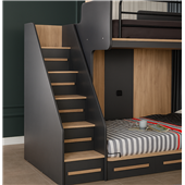Двухъярусная кровать со шкафом Хельсинки Fmebel 90x200