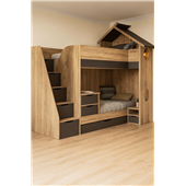 Двухъярусная кровать-трансформер домик Альварадо Fmebel