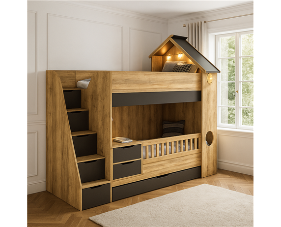 Двухъярусная кровать-трансформер домик Макон Fmebel Двухъярусная кровать-трансформер домик Макон Fmebel