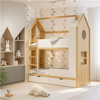 Двухъярусная кровать домик Тель-Авив Fmebel 