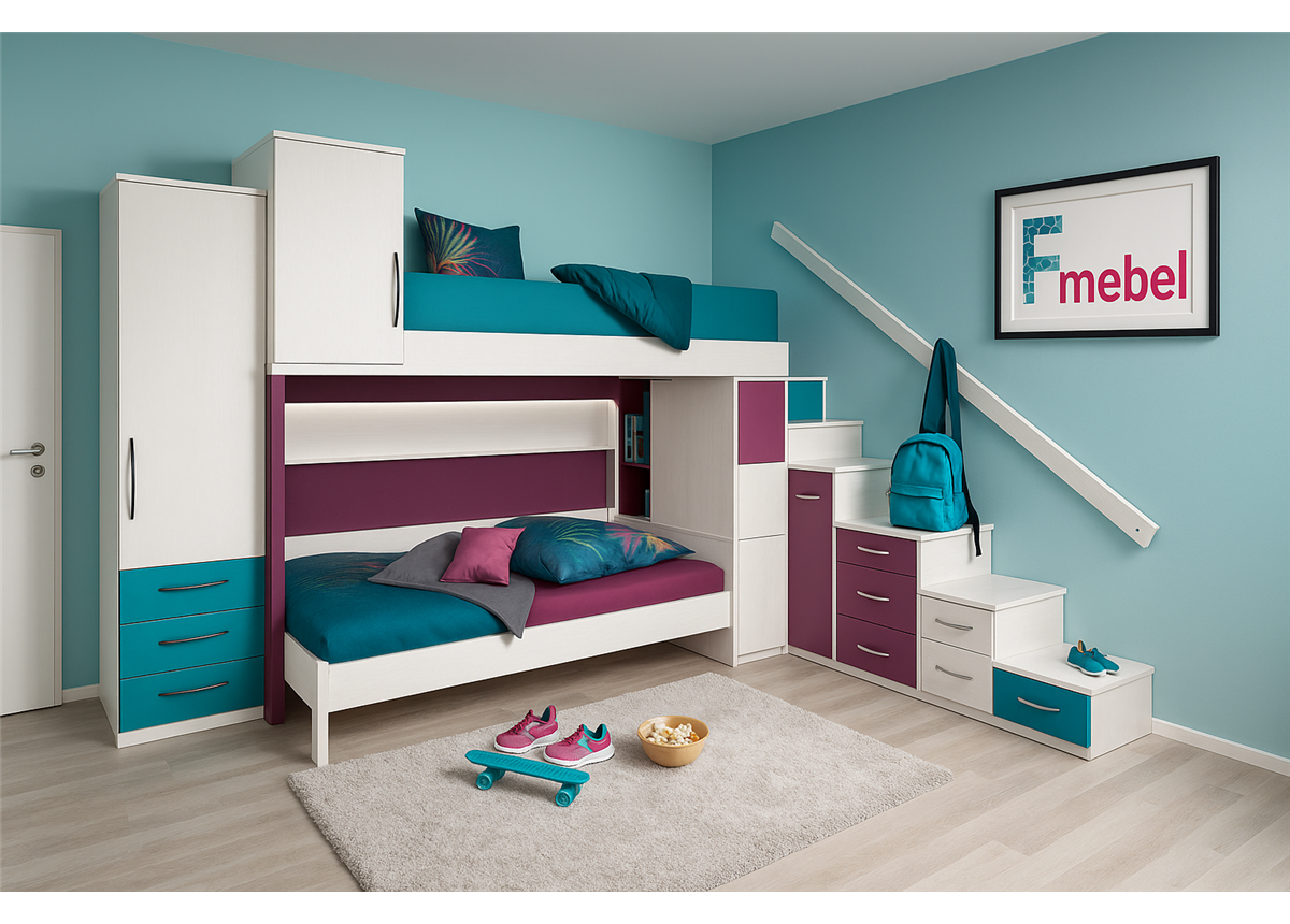 Двухъярусная кровать Небраска Fmebel