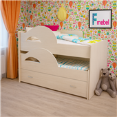 Двухъярусная кровать низкая Саванна Fmebel 80x160