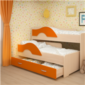 Двухъярусная кровать низкая Саванна Fmebel 80x160