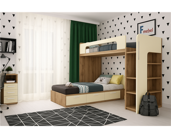 Двухъярусная кровать Гренландия Fmebel 90x200 Двухъярусная кровать Гренландия Fmebel 90x200