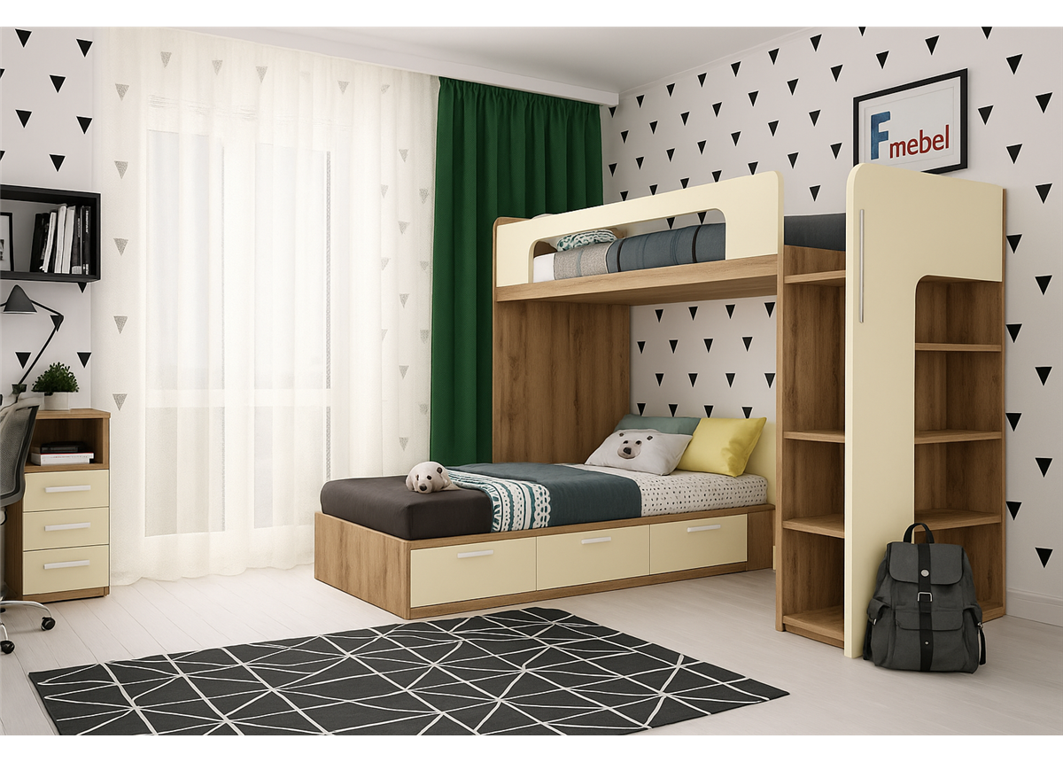 Двухъярусная кровать Гренландия Fmebel 90x200