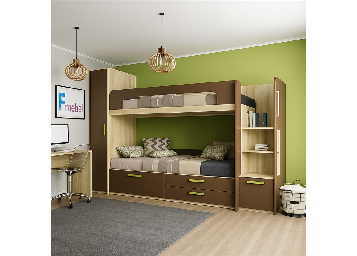 Двухъярусная кровать Джерба Fmebel 90x200