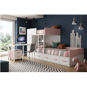 Двухъярусная кровать со шкафом и столом Шербрук Fmebel Двухъярусная кровать со шкафом и столом Шербрук Fmebel