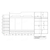 Двухъярусная кровать со шкафом Хельсинки-2 Fmebel 90x200 