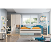 Кровать с дополнительным спальным местом Кливленд Fmebel 90x190