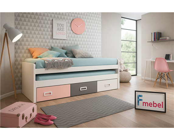 Кровать с дополнительным спальным местом Кливленд Fmebel 90x190