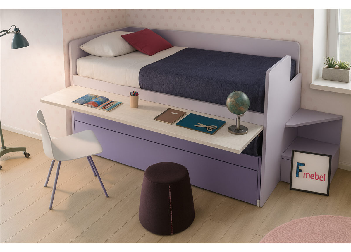 Кровать с дополнительным спальным местом Риверсайд Fmebel 80x190