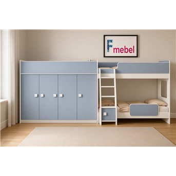 Кровать для троих детей Бристоль Fmebel 80x190