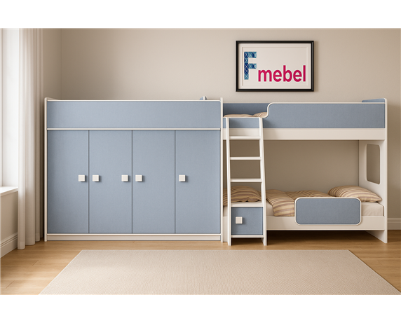 Кровать для троих детей Бристоль Fmebel 80x190