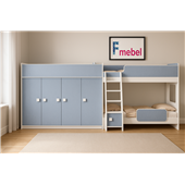 Кровать для троих детей Бристоль Fmebel 80x190