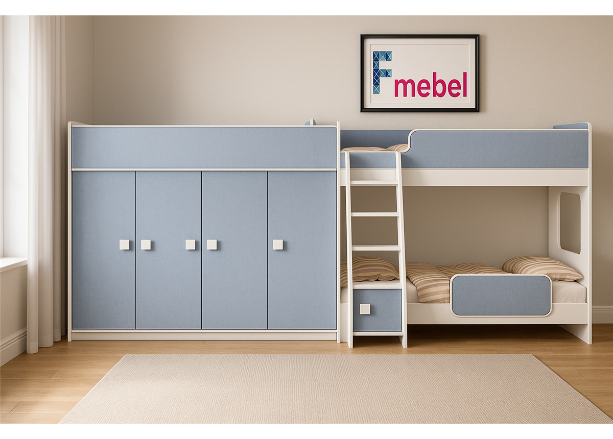 Кровать для троих детей Бристоль Fmebel 80x190