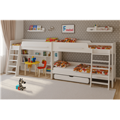 Кровать для троих детей Лестер Fmebel 80x190