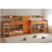 Кровать для троих детей Престон Fmebel 80x190