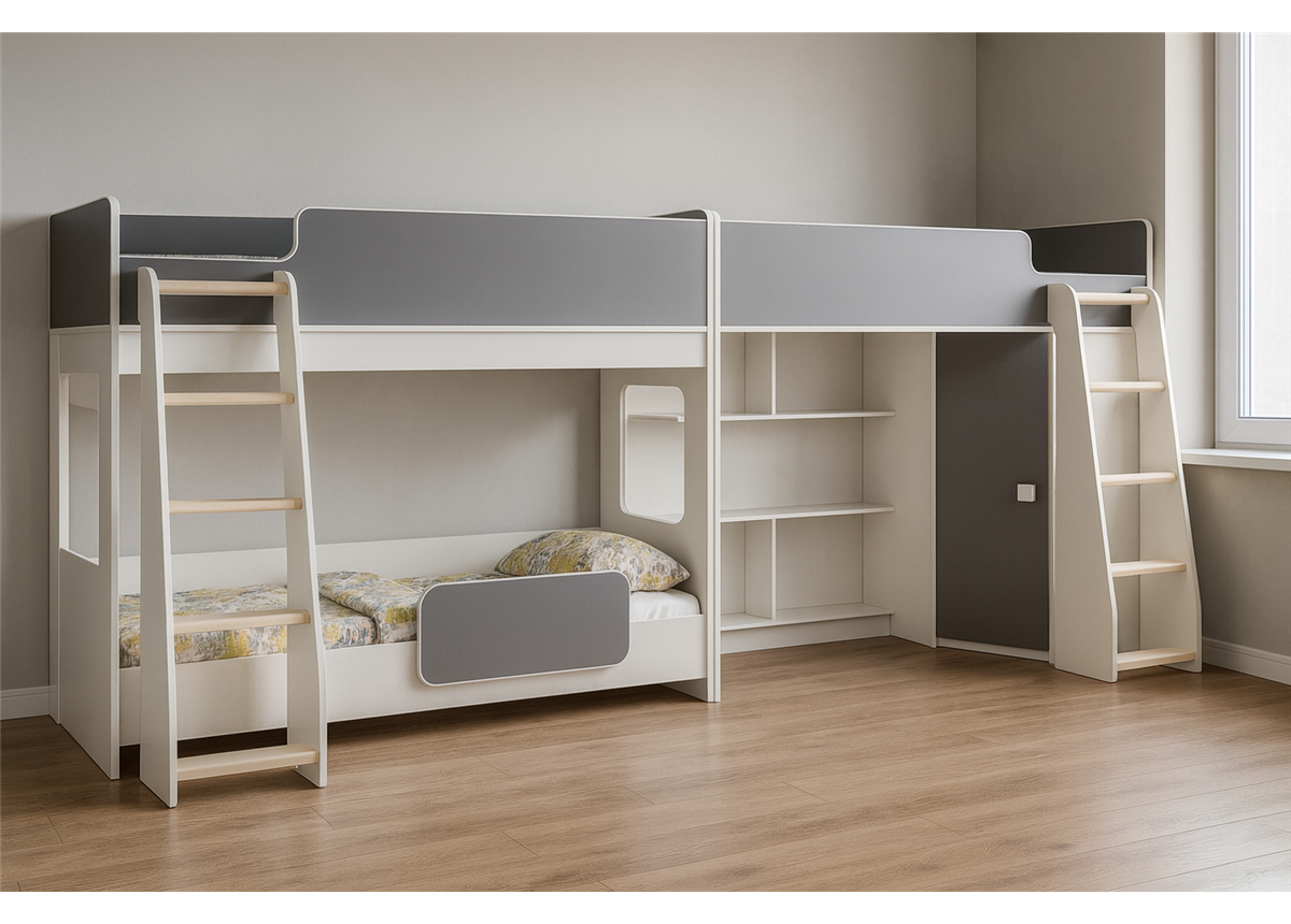 Кровать для троих детей Джексонвилл Fmebel 80x190