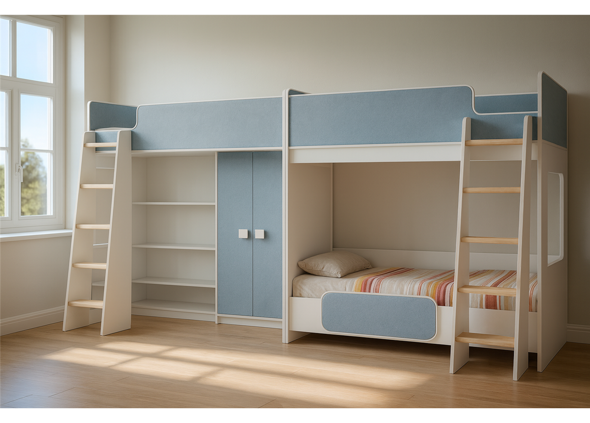 Кровать для троих детей Альбукерке Fmebel 80x190