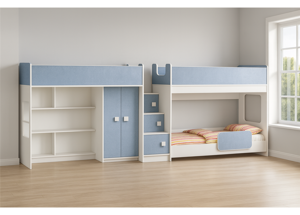 Кровать для троих детей Омаха Fmebel 80x190