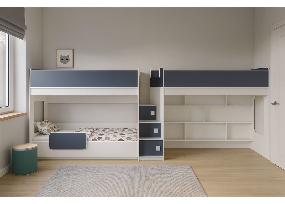 Кровать для троих детей Сент-Луис Fmebel 80x190