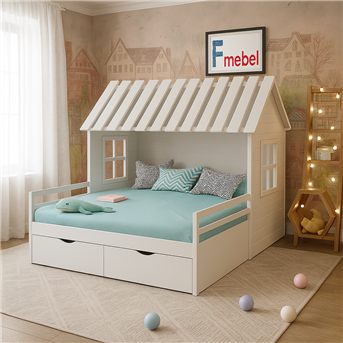 Кровать-домик двуспальний Розали Fmebel