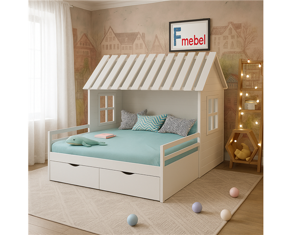 Кровать-домик двуспальний Розали Fmebel