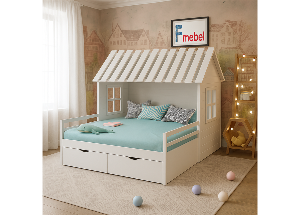 Кровать-домик двуспальний Розали Fmebel