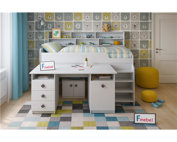 Кровать-чердак Атланта Fmebel 80х190