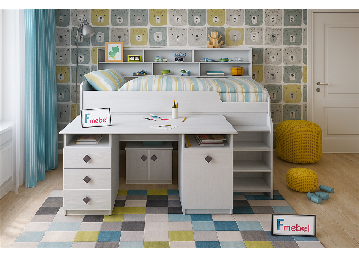 Кровать-чердак Атланта Fmebel 80х190