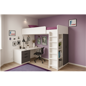 Кровать-чердак со столом Барбадос Fmebel 80х190