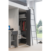 Кровать-чердак со столом и шкафом Канкун Fmebel 90x200