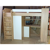 Кровать-чердак со столом и шкафом Канкун Fmebel 90x200