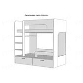 Распродажа Двухъярусная кровать Эфиопия Fmebel 90x190