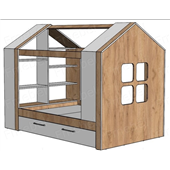 Кровать-домик Честерфилд Fmebel 