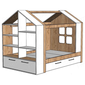 Кровать-домик Честерфилд Fmebel 