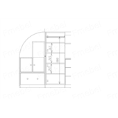 Кровать-чердак со столом Оттава-2 Fmebel