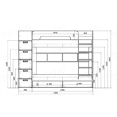 Двухъярусная кровать Басселтон-2 Fmebel