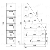 Двухъярусная кровать Басселтон-2 Fmebel