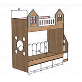 Двоярусне ліжко будиночок Краків Fmebel