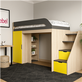 Кровать-чердак с игровой зоной Арканзас Fmebel 80х190