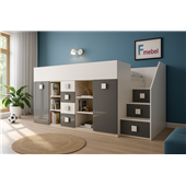 Кровать-чердак со шкафом Висконсин Fmebel 90x200