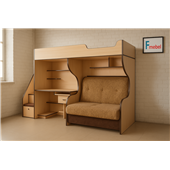 Кровать-чердак с местом под диван Кентукки Fmebel 80x200