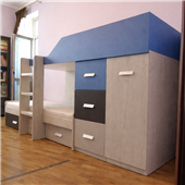 Двухъярусная кровать со шкафом Вена Fmebel 90x200