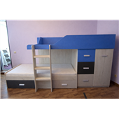 Двухъярусная кровать со шкафом Вена Fmebel 90x200