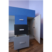 Двухъярусная кровать со шкафом Вена Fmebel 90x200