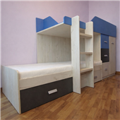 Двухъярусная кровать со шкафом Вена Fmebel 90x200