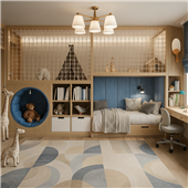 Двухъярусная кровать со спортивно игровой зоной Кингстон Fmebel