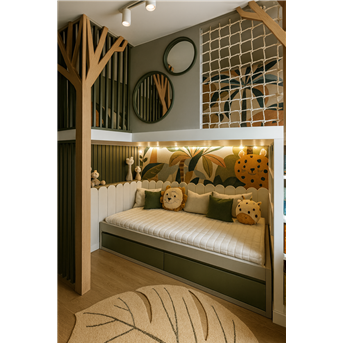 Двухъярусная кровать со спортивно игровой зоной Торонто Fmebel