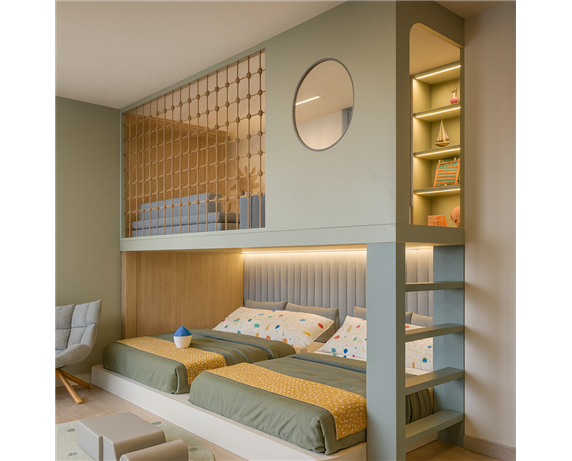 Двухъярусная кровать со спортивно игровой зоной Кембридж Fmebel